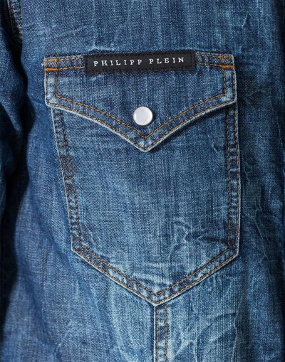 Shop Philipp Plein Denim Shirt Ls "flirt"