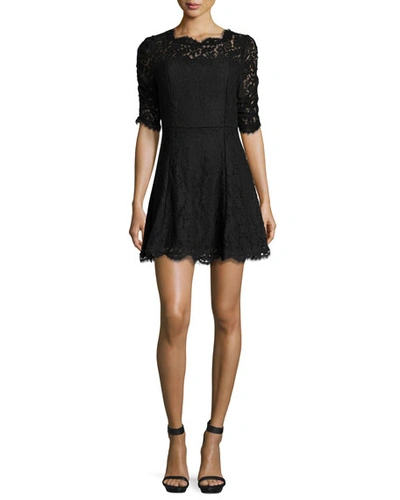chinese dress ladies Scoop Neck Lace Dress main image 1