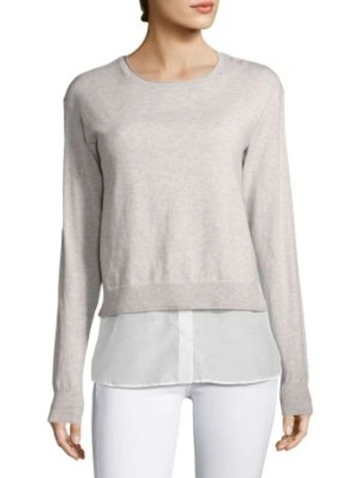 Generation Love Desmond Double Layer Sweater In Light Grey