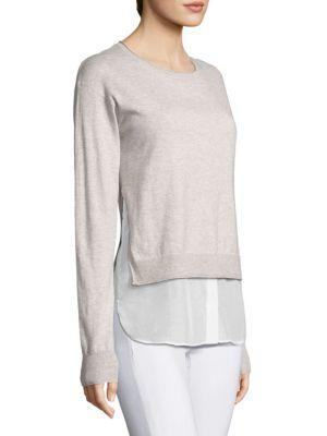 Generation Love Desmond Double Layer Sweater In Light Grey | ModeSens