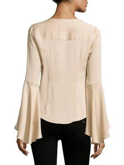 Shop Milly Stretch Michelle Blouse In Ballet
