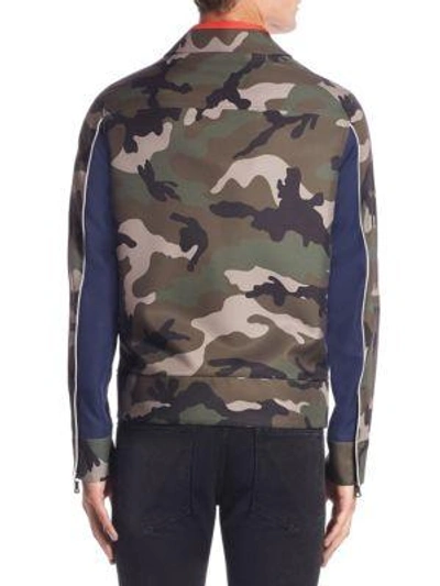 Shop Valentino Camouflage Jacket In Army