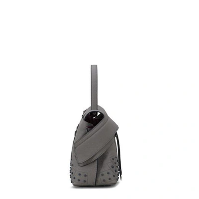 Shop Tod's Wave Bag Mini In Grey