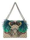 Gucci Dionysus Parrot-embroidered Gg Supreme Chain Shoulder Bag