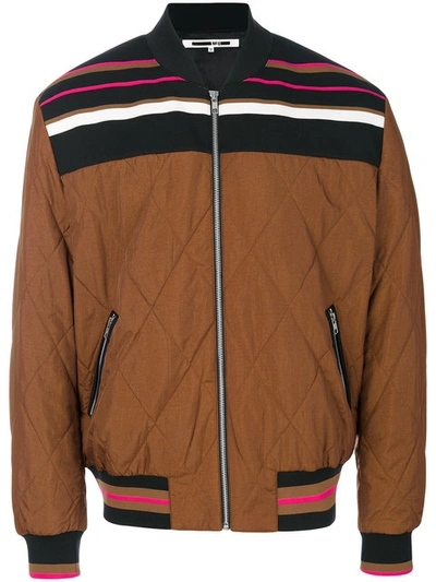 Mcq By Alexander Mcqueen Stripe Panel Bomber Jacket