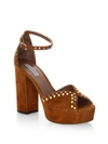 TABITHA SIMMONS Julieta Studs Suede Ankle-Strap Sandals