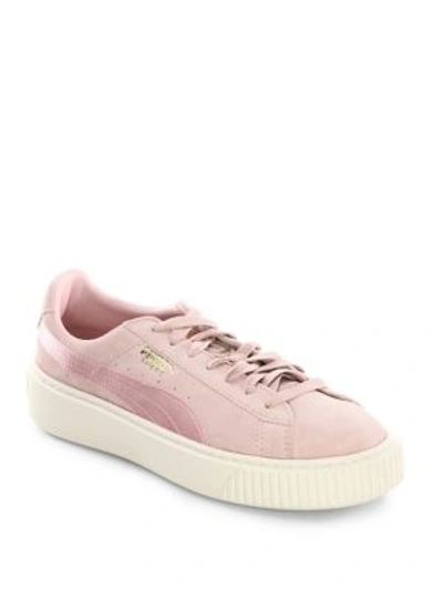 Puma Suede Platform Sneakers In Pink | ModeSens