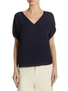 POLO RALPH LAUREN V-Neck Silk Top