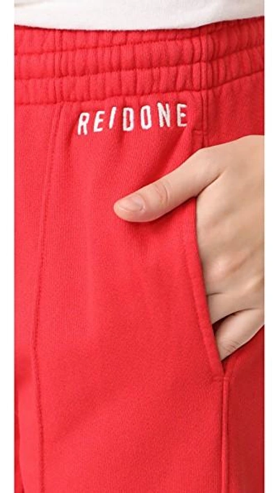 Shop Re/done Logo Sweatpants In Classic Red
