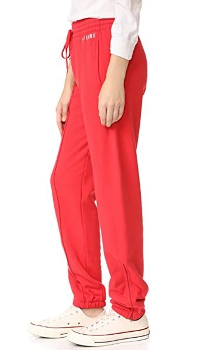 Shop Re/done Logo Sweatpants In Classic Red