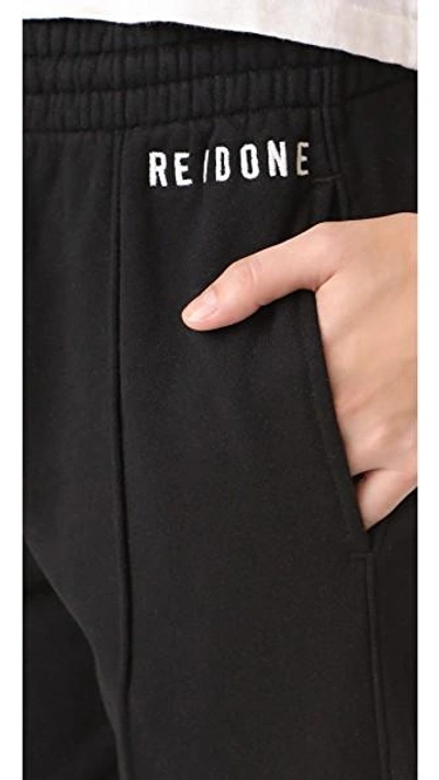 Shop Re/done Logo Sweatpants In Jet Black