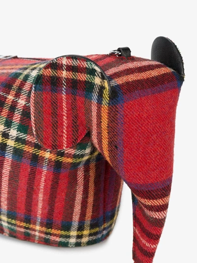 Shop Loewe Red Elephant Mini Tartan Bag In Multicolour