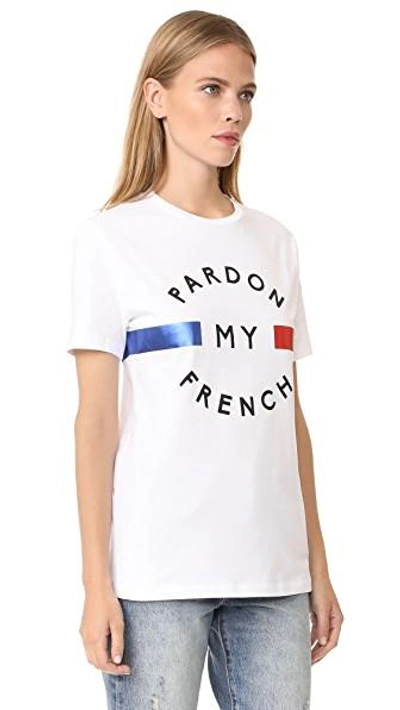 Shop Etre Cecile Pardon My French T-shirt In White