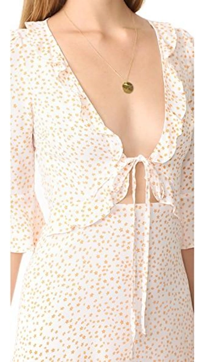Shop For Love & Lemons Nostalgic Tie Front Dress In White Star