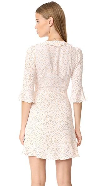 Shop For Love & Lemons Nostalgic Tie Front Dress In White Star