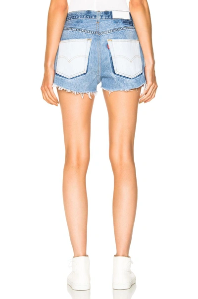 Shop Re/done For Fwrd Mini Shorts In Blue