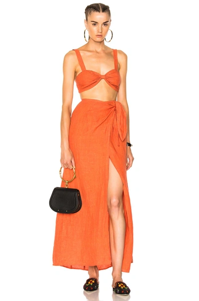 Shop Lpa For Fwrd Skirt 529 In Orange