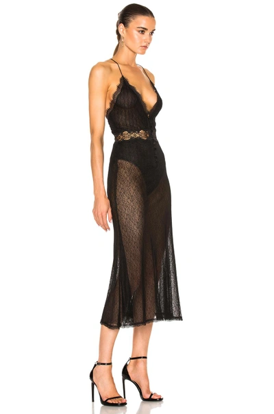 Shop Jonathan Simkhai For Fwrd Threaded Tulle Lace Dress In Black