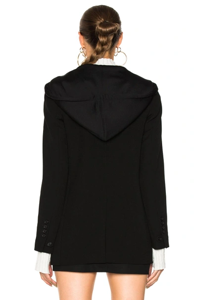 Shop Helmut Lang Hooded Blazer Jacket In Black