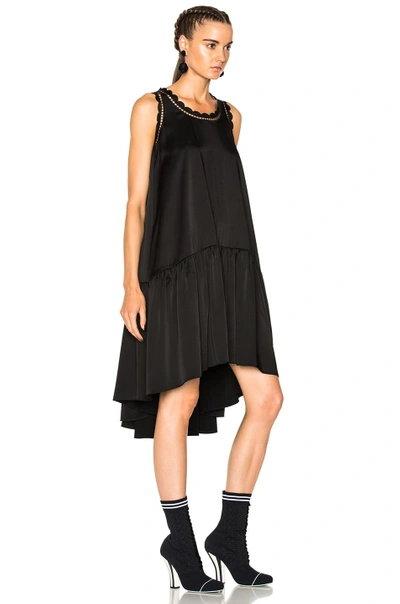 Shop Fendi Sleeveless Mini Dress In Black