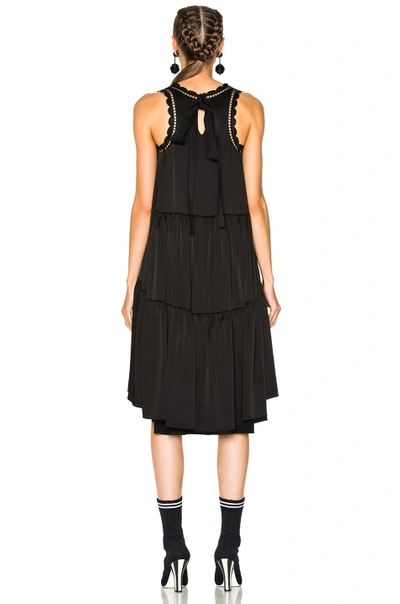 Shop Fendi Sleeveless Mini Dress In Black