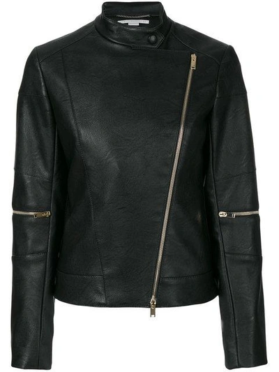 Shop Stella Mccartney Asymmetric Fitted Jacket In Black