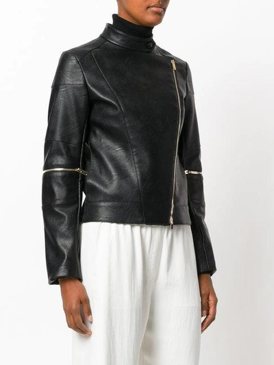 Shop Stella Mccartney Asymmetric Fitted Jacket In Black
