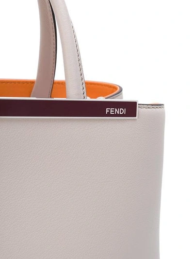 Shop Fendi Small 2jours Tote Bag In Grey