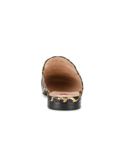 Shop Gucci Leopard Embroidered Princetown Mules