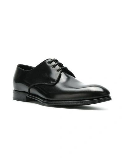 Shop Dolce & Gabbana Piped Derby Shoes In 80999 Black