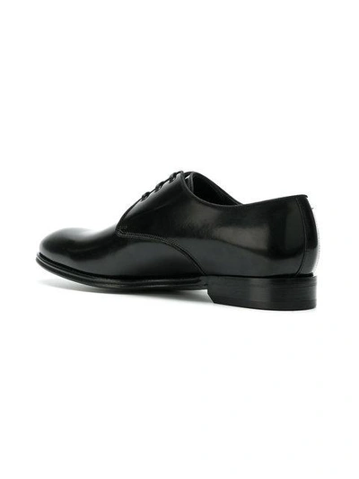 Shop Dolce & Gabbana Piped Derby Shoes In 80999 Black