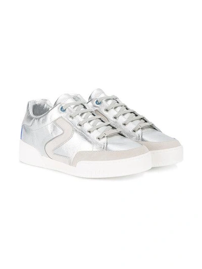 Shop Stella Mccartney Silver Stella Sneakers