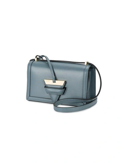 Shop Loewe Blue Barcelona Leather Shoulder Bag