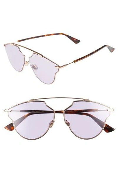 Shop Dior Christian  448  59mm Sunglasses In Gold/ Havana