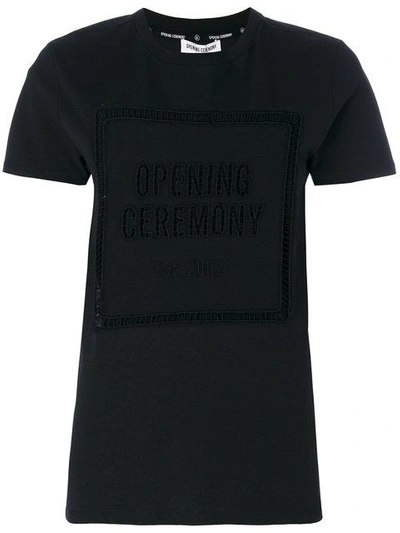 Shop Opening Ceremony Laser Cut T-shirt - Black