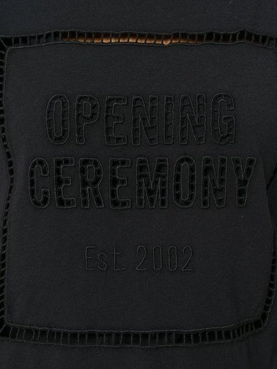 Shop Opening Ceremony Laser Cut T-shirt - Black