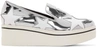Stella Mccartney Binx Metallic Star Loafer, Indium/white In Metallics