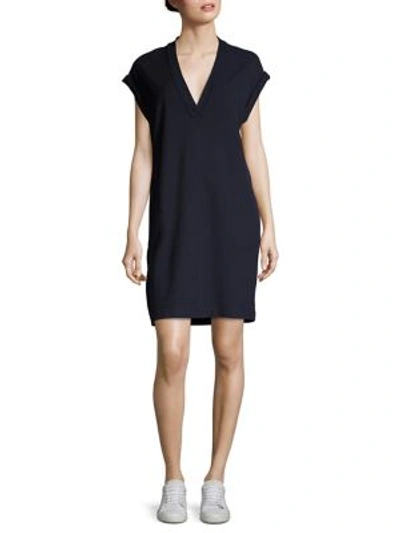 Shop Atm Anthony Thomas Melillo Pique Solid Dress In Midnight