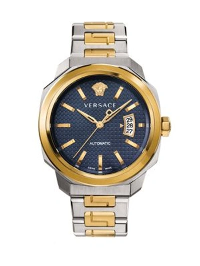 Versace Dylos Automatic Two-toned Stainless Steel Linked Bracelet Watch In Two Tone