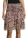 THE KOOPLES Ruffle Floral Skirt