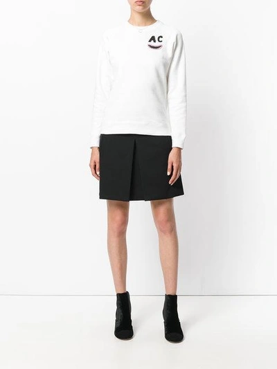 Shop Alexa Chung Printed Sweatshirt - White