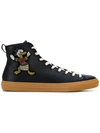GUCCI Donald and lobster hi top trainers,RUBBER100%