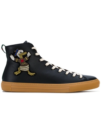 Shop Gucci Donald And Lobster Hi Top Sneakers