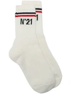 N°21 Branded Ankle Socks In White