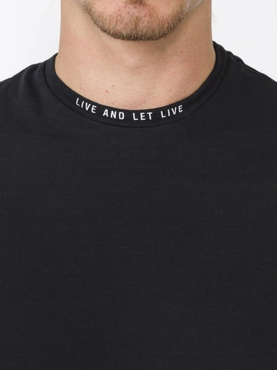 Shop Neil Barrett 'live And Let Live' Crew Neck T-shirt