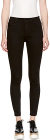 STELLA MCCARTNEY STELLA MCCARTNEY BLACK HIGH WAIST CROPPED SKINNY JEANS