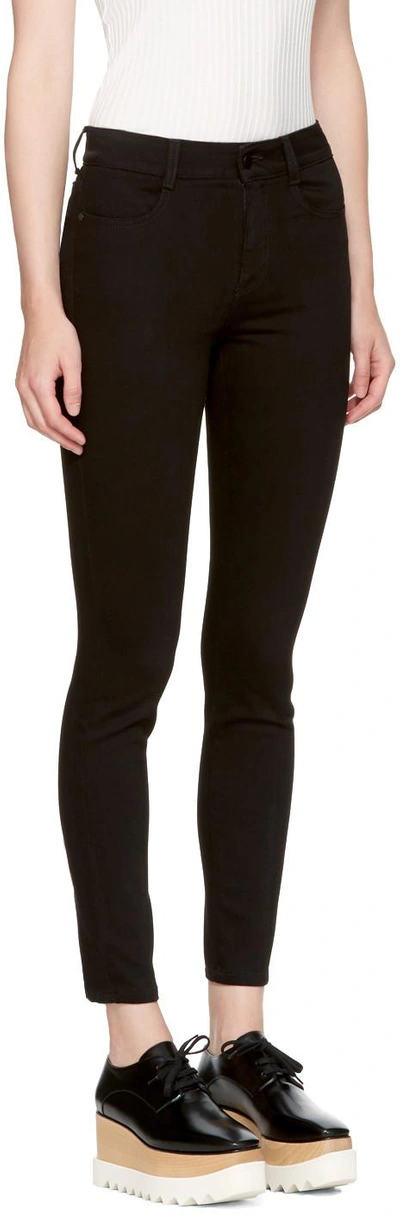 Shop Stella Mccartney Black High Waist Cropped Skinny Jeans In 1000 Black