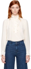Stella Mccartney High Neck Silk Ruffle Blouse