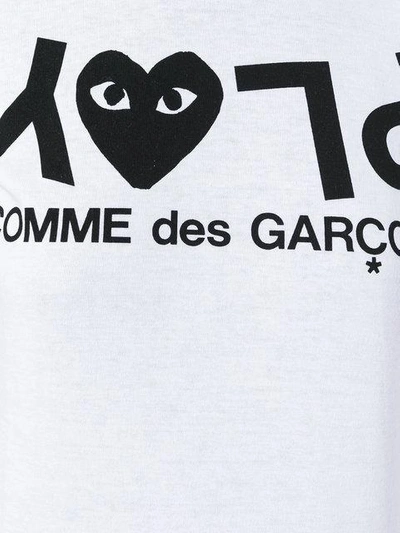 Shop Comme Des Garçons Play Logo Print T In 1 White