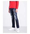 Philipp Plein Moroy Slim-fit Straight-leg Jeans In Blue